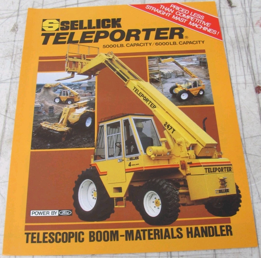 Sellick Teleporter telescopic Boom-Materials Handler Sales Brochure TEL-5-84R