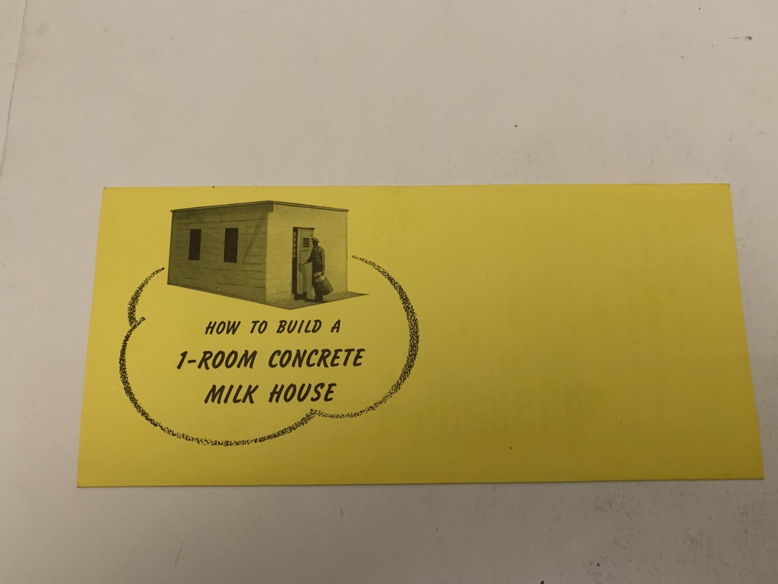 c1940 Portland Cement Co Des Moines Iowa 1-Room Concrete Milk House Brochure
