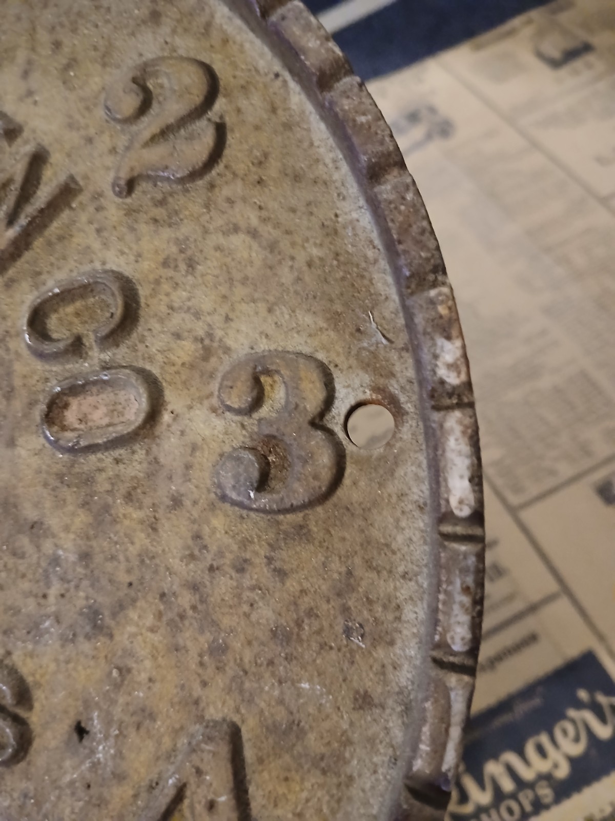 Antique Early Despatch Oven Clock Cast Iron Advertising Minneapolis Minnesota