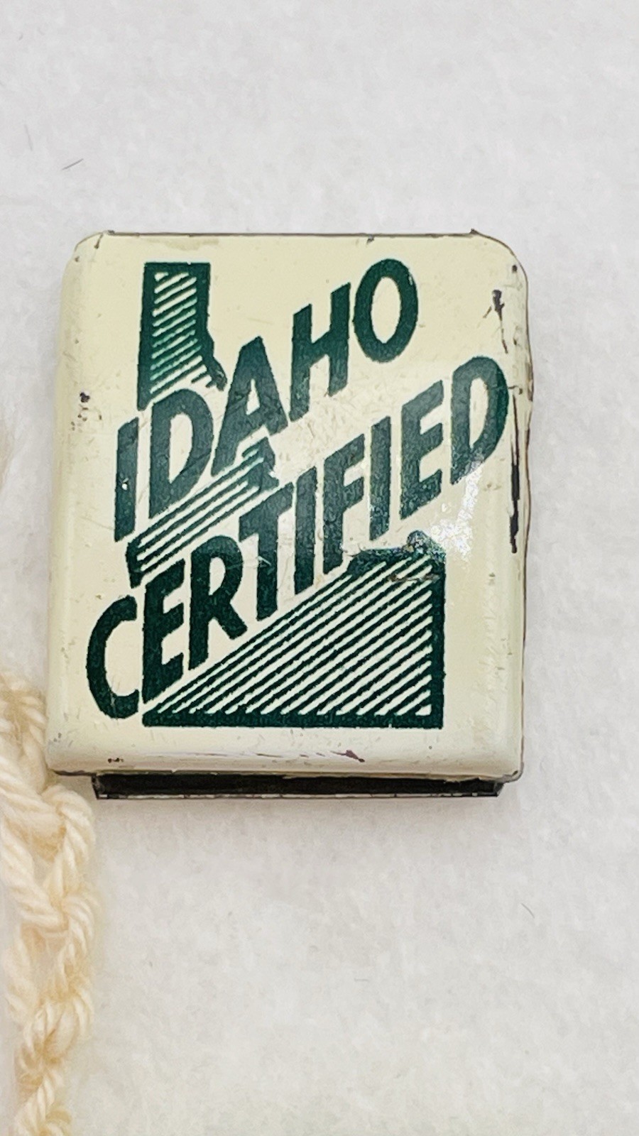 Lot 13 VTG Farm Metal Seed Bag Tag Clip NEBRASKA Crop Improvement Assoc & Idaho