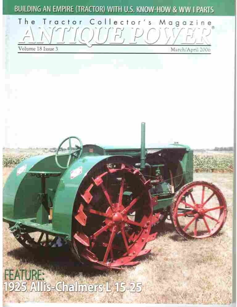 Allis Chalmers L 15-25 Tractor – EMPIRE TRACTOR, New Hart Parr, Morris Gasoline