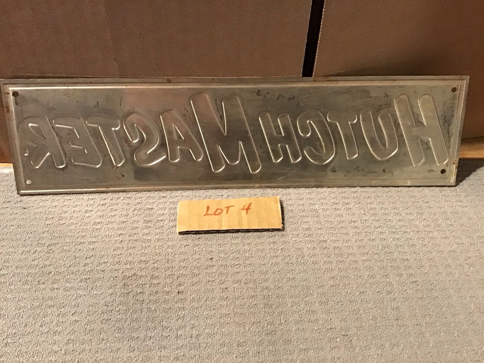 Vntge Hutch Master Company Sign Emblem Offset Tilling Disks Earth Moving, Lot #4