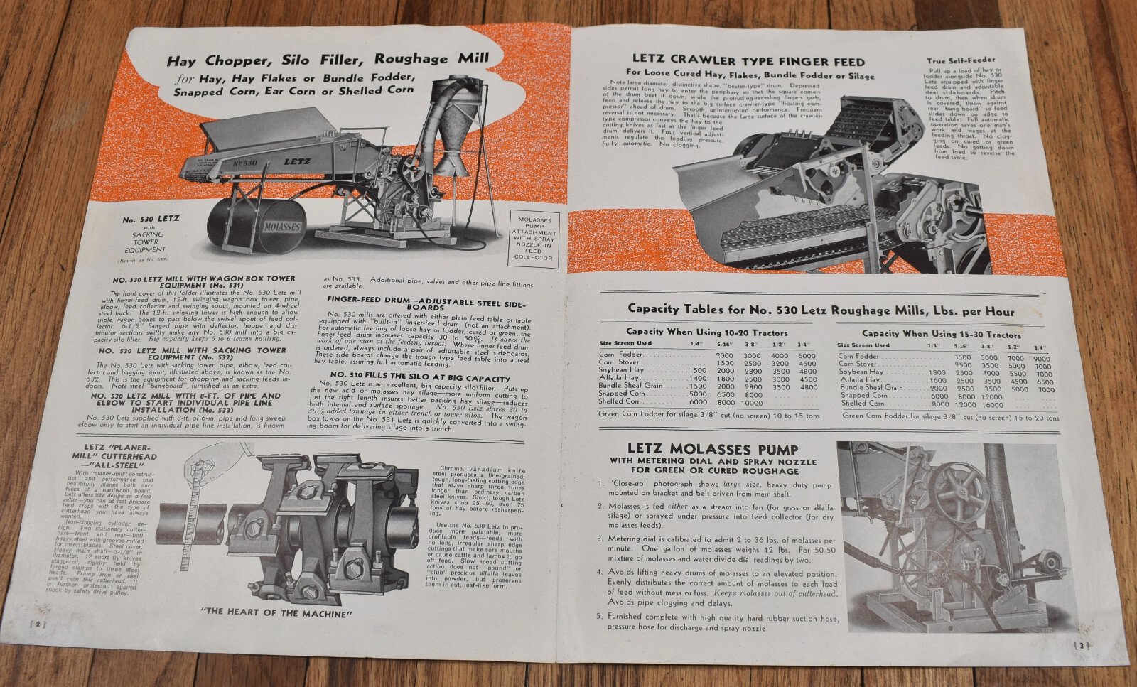 Vintage Letz Crawler Type Finger Feed Hay ChopperFarm Advertising Sales Brochure