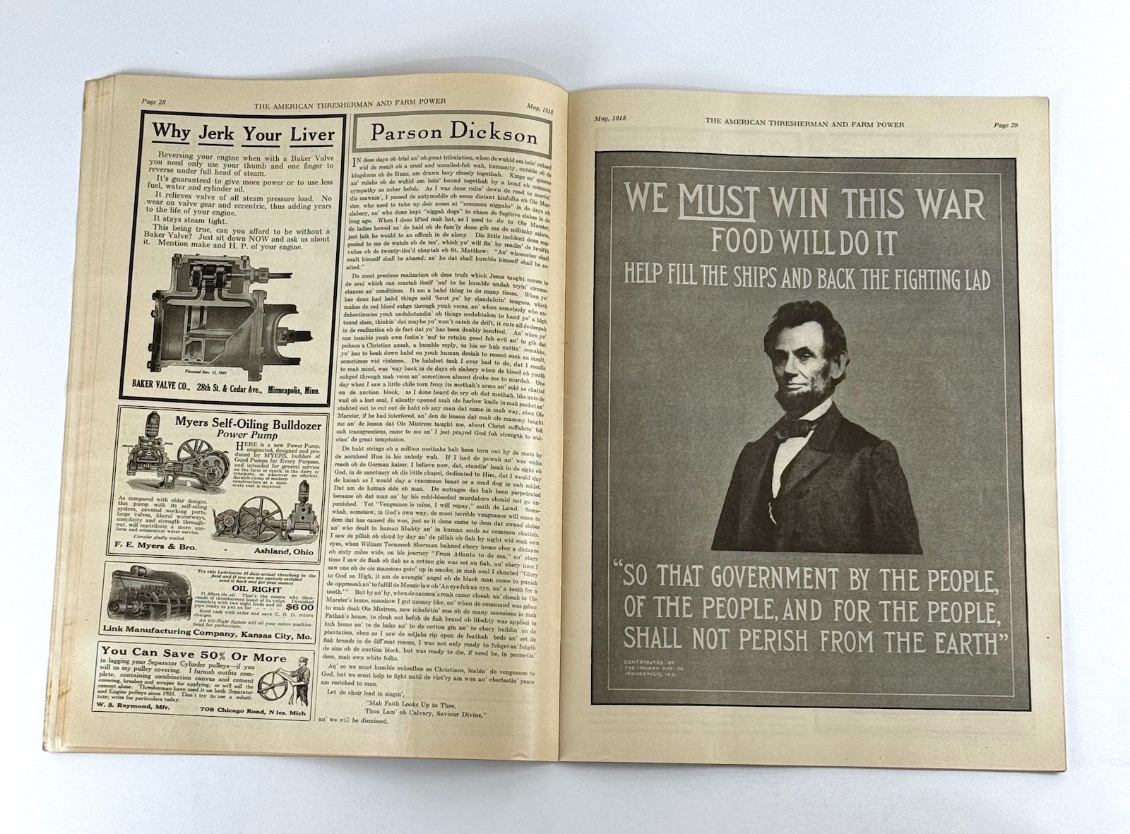 The American Thresherman & Farm Power MAGAZINE May 1918 MADISON, WIS.