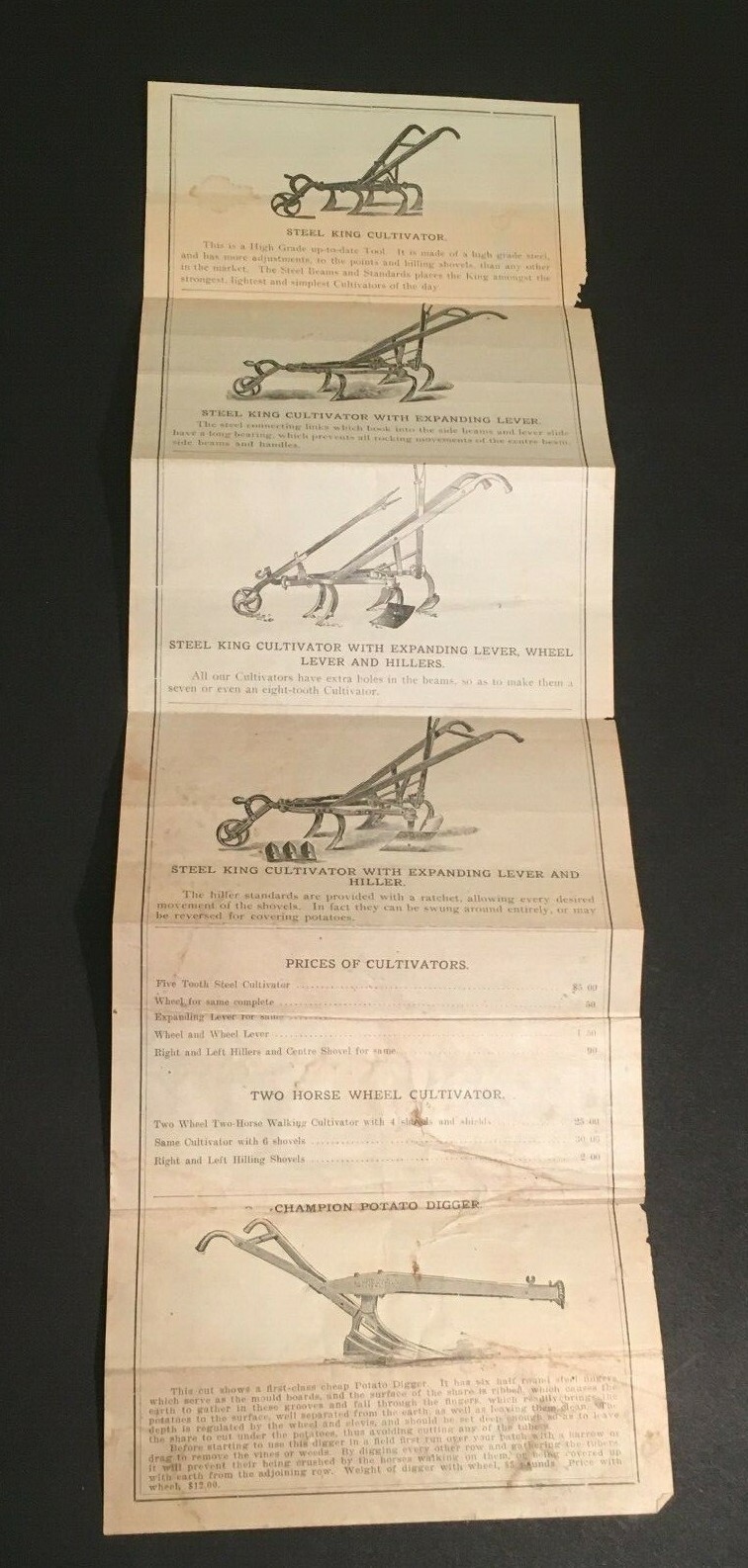 Plow & Cultivator Circular Empire Agricultural Works Original 1940&rsquo;s Advertising