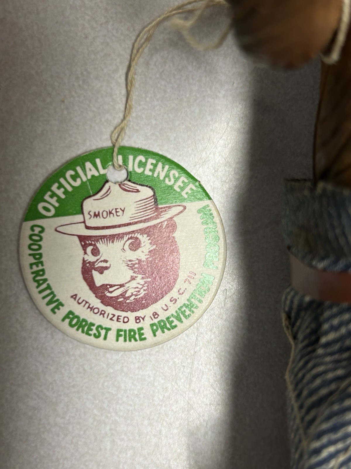 Vintage R. Dakin & Co Smokey Bear Fig No. 3535 w/ Both Original Tags, Hong Kong