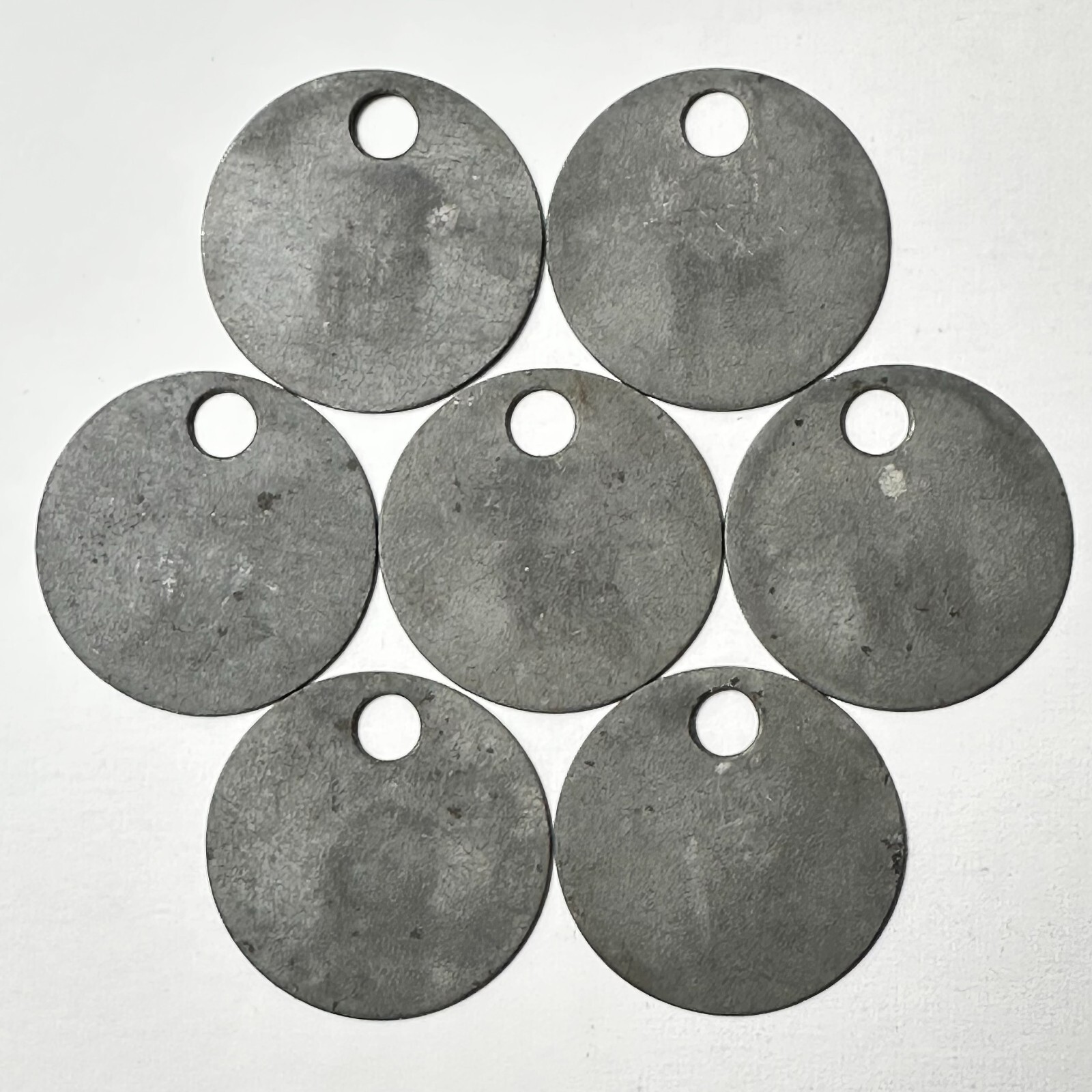 Airetool Metal ID Tag Tool Check Tag Vintage Metal 1.25&Prime; Tag LOT OF 7