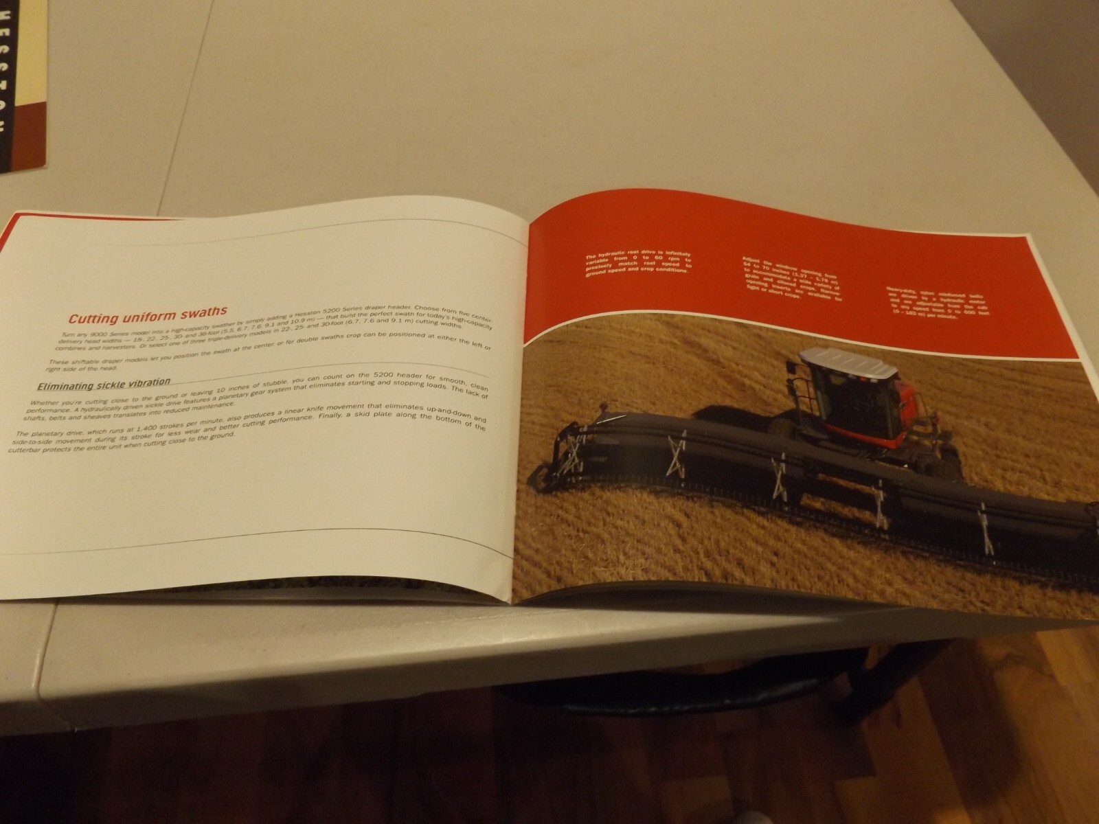 AGCO HESSTON SELF-PROPELLED WINDROWERS 9000 SERIES, LIT # HS00951209 (08) 5