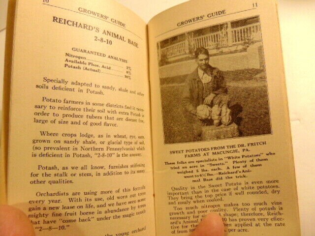 old fertilizer advertising booklet: Reichard&rsquo;s Grower&rsquo;s Guide (Allentown, PA)