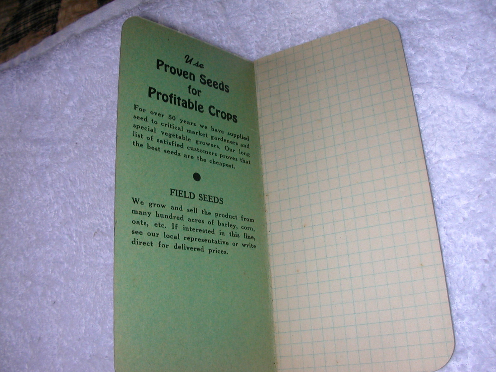 1941 Pocket Note Book Nantes Carrot L. P. Gunson & Co., Inc. Rochester, New York