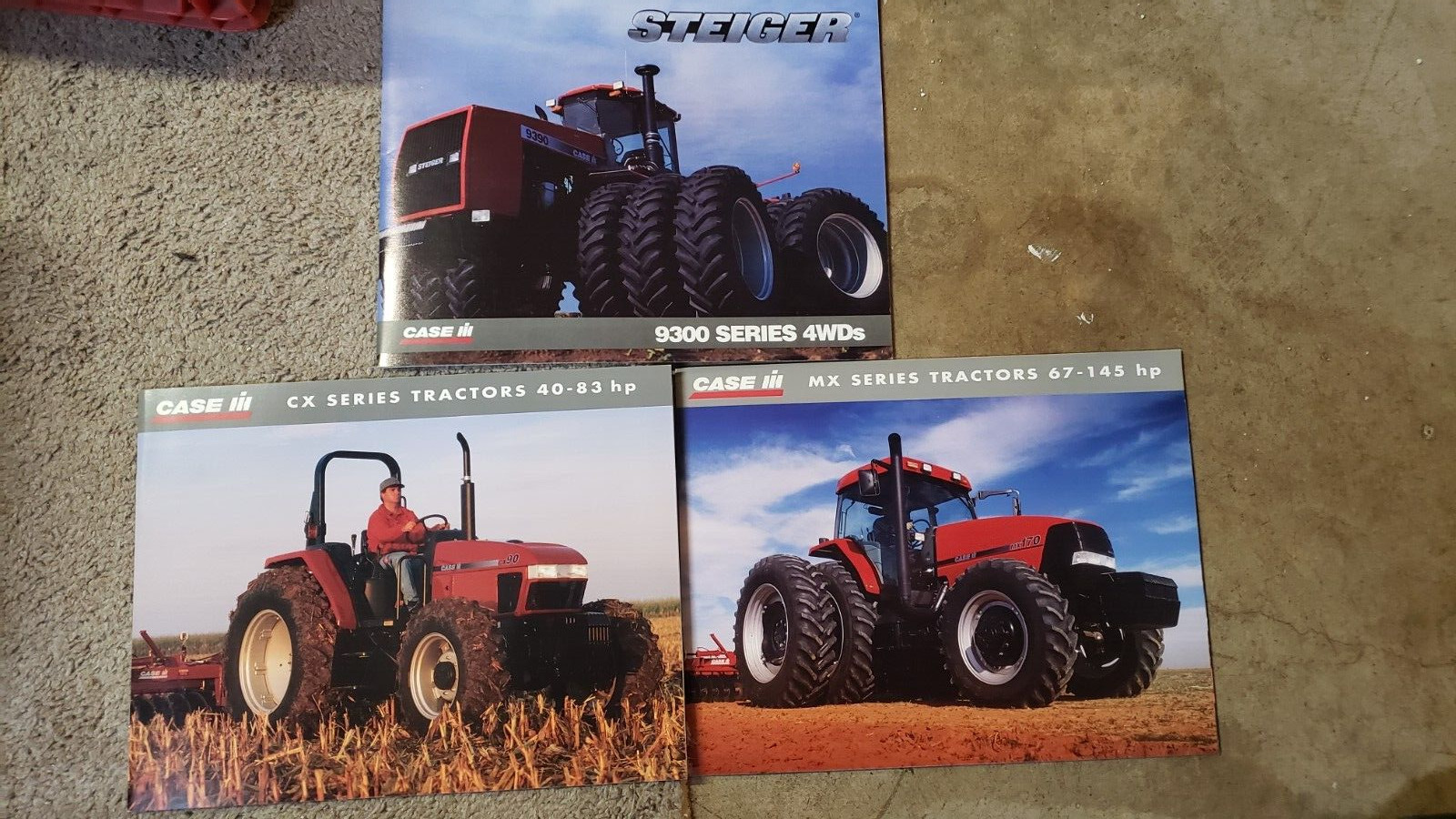 Lot 3 Case International Steiger 9300 CX MX 67 Series Tractor Brochure Booklet