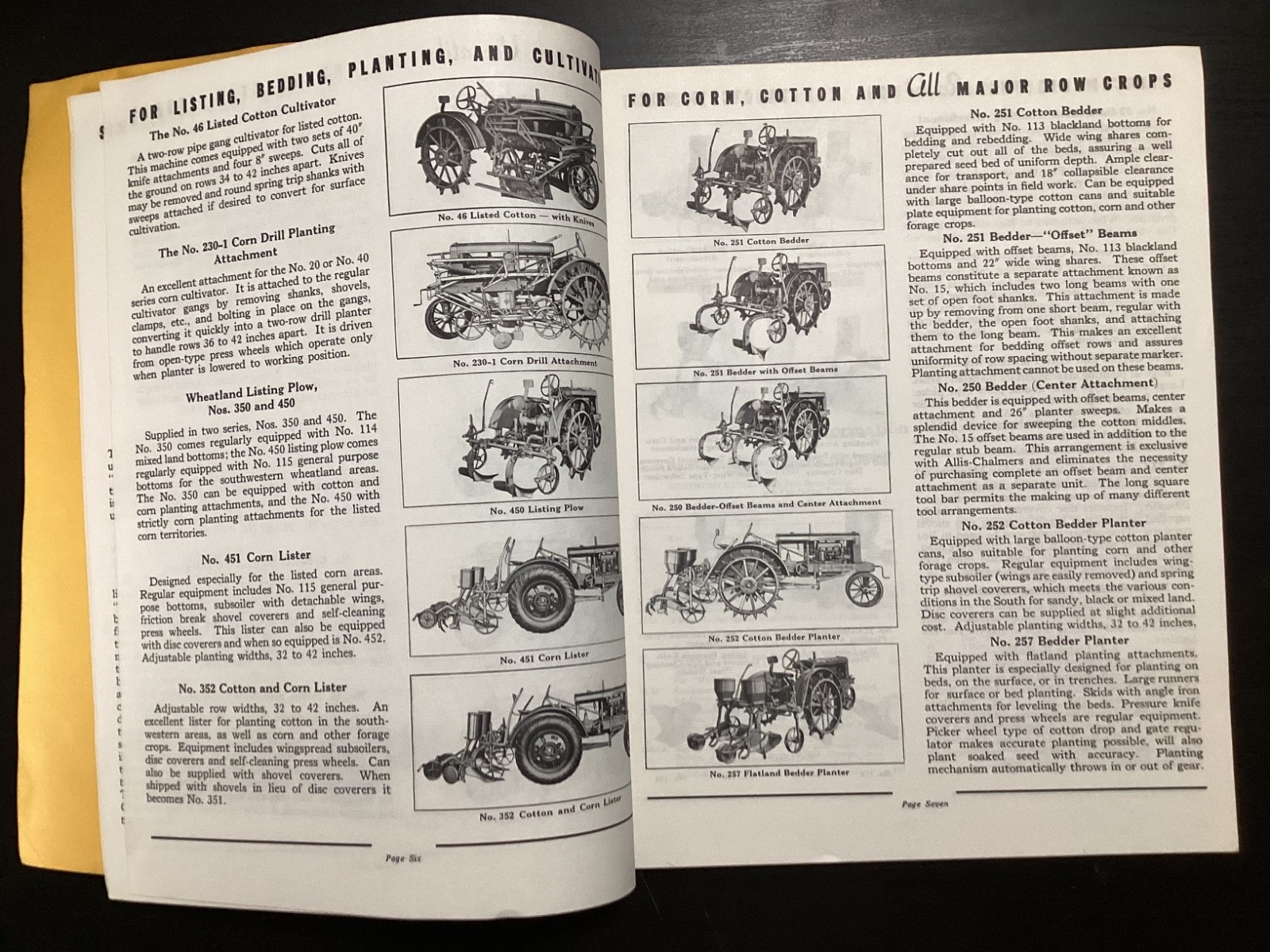 VINTAGE ALLIS CHALMERS #35 TRACTOR EQUIPMENT CATALOG BROCHURE