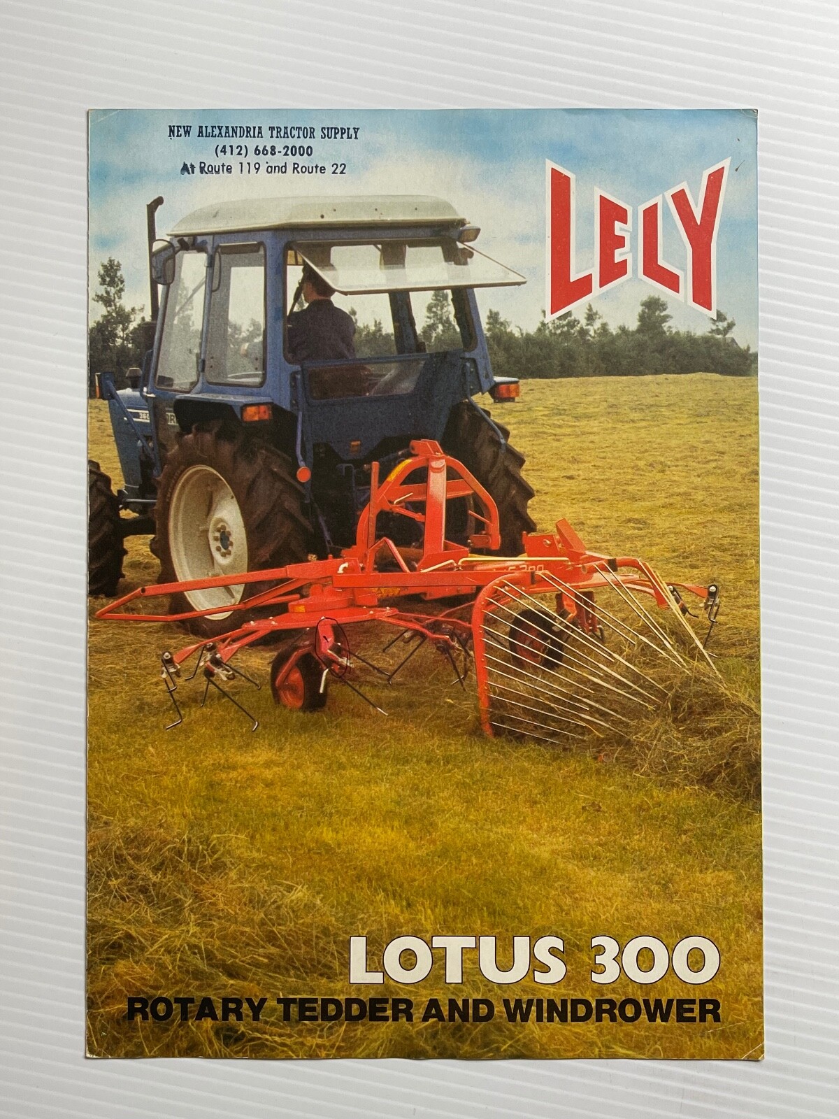 Lely Lotus 300 Rotary Tedder And Windrower Sales Brochure *1970s (Showroom Book)