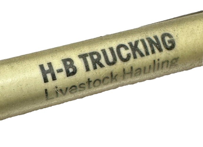 Vintage Cozad Nebraska H-B Trucking HB Livestock Cattle Hauling Truck Driver Pen