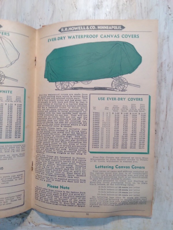 1938 R.R. Howell & Co. Thresher & Power Farming Supplies Saw Mill Accessories
