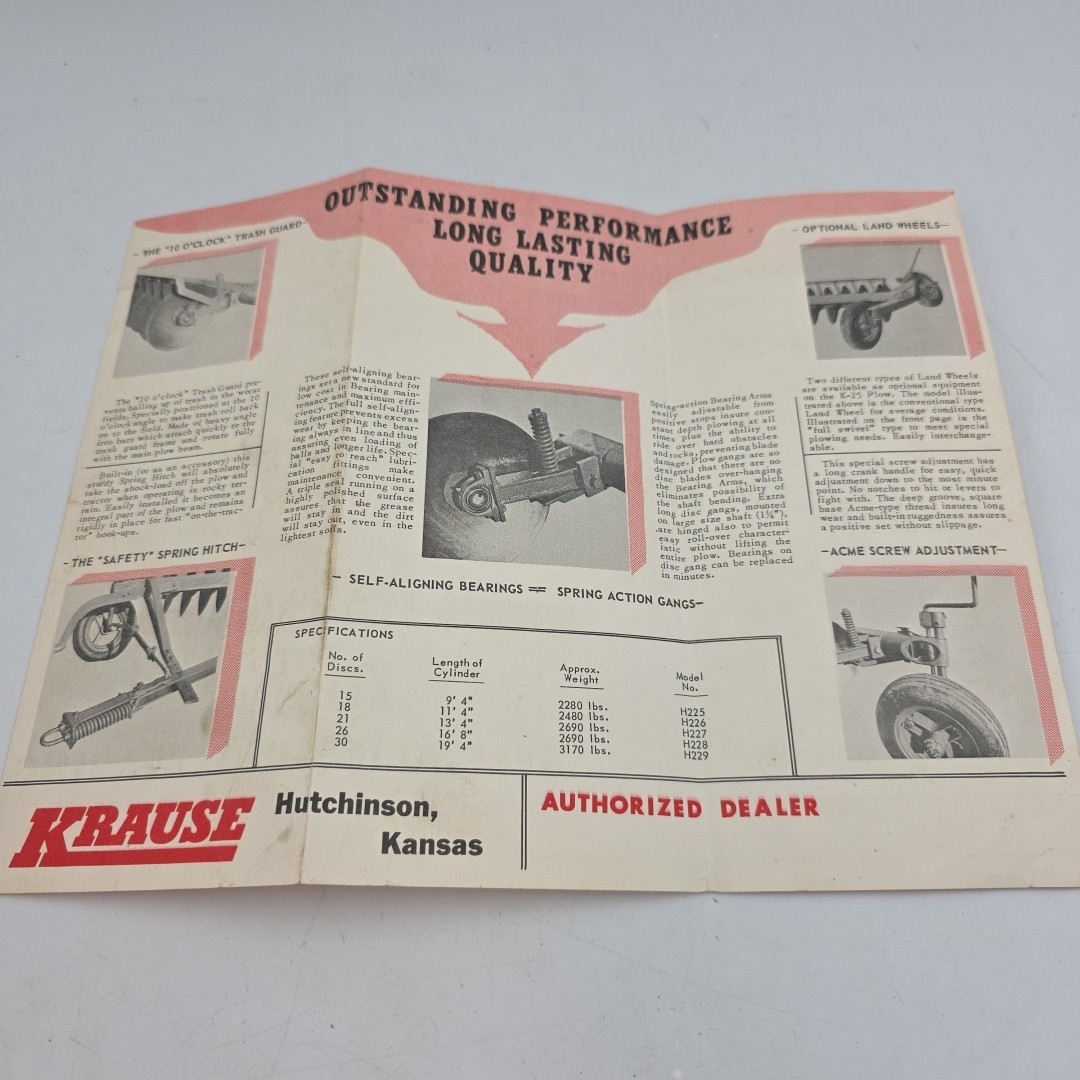 KRAUSE K-25 Section&rsquo; Spec. Brochure