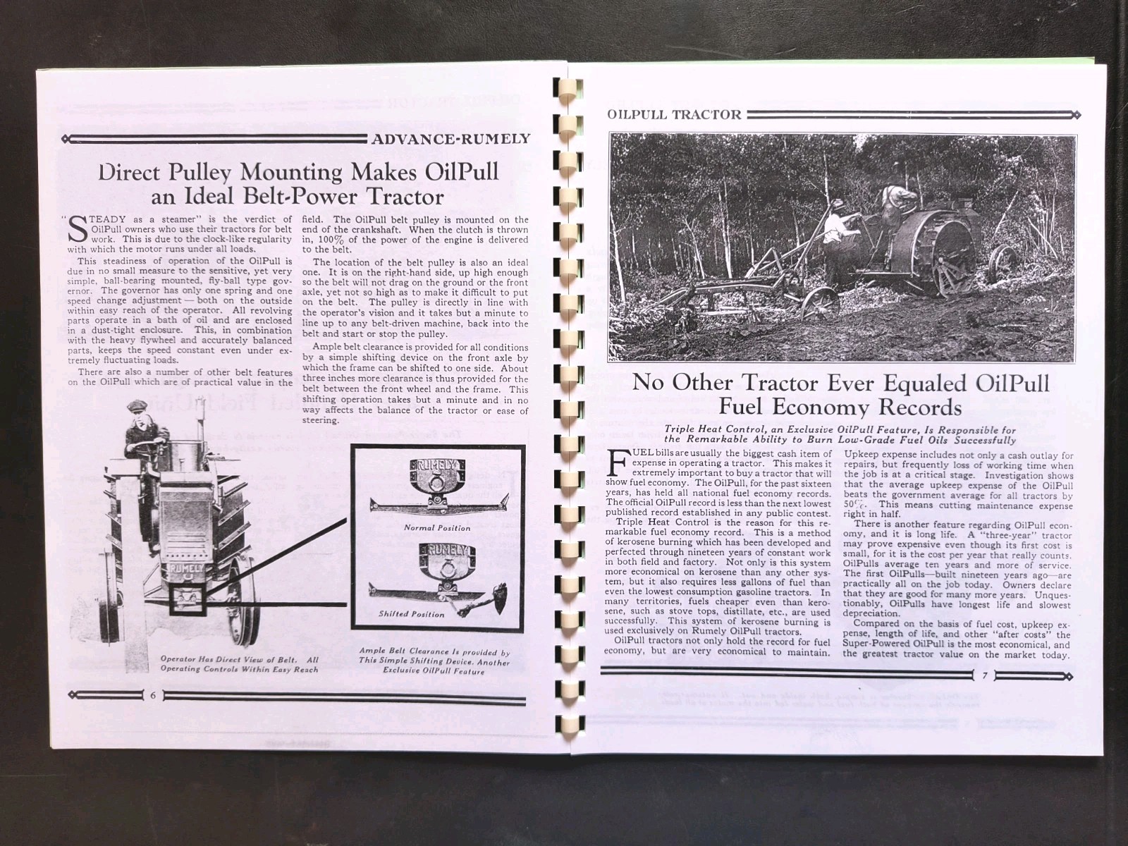 Rumley Oil Pull Tractor Dealer Brochure Owners Manual Print Advertising Reprint
