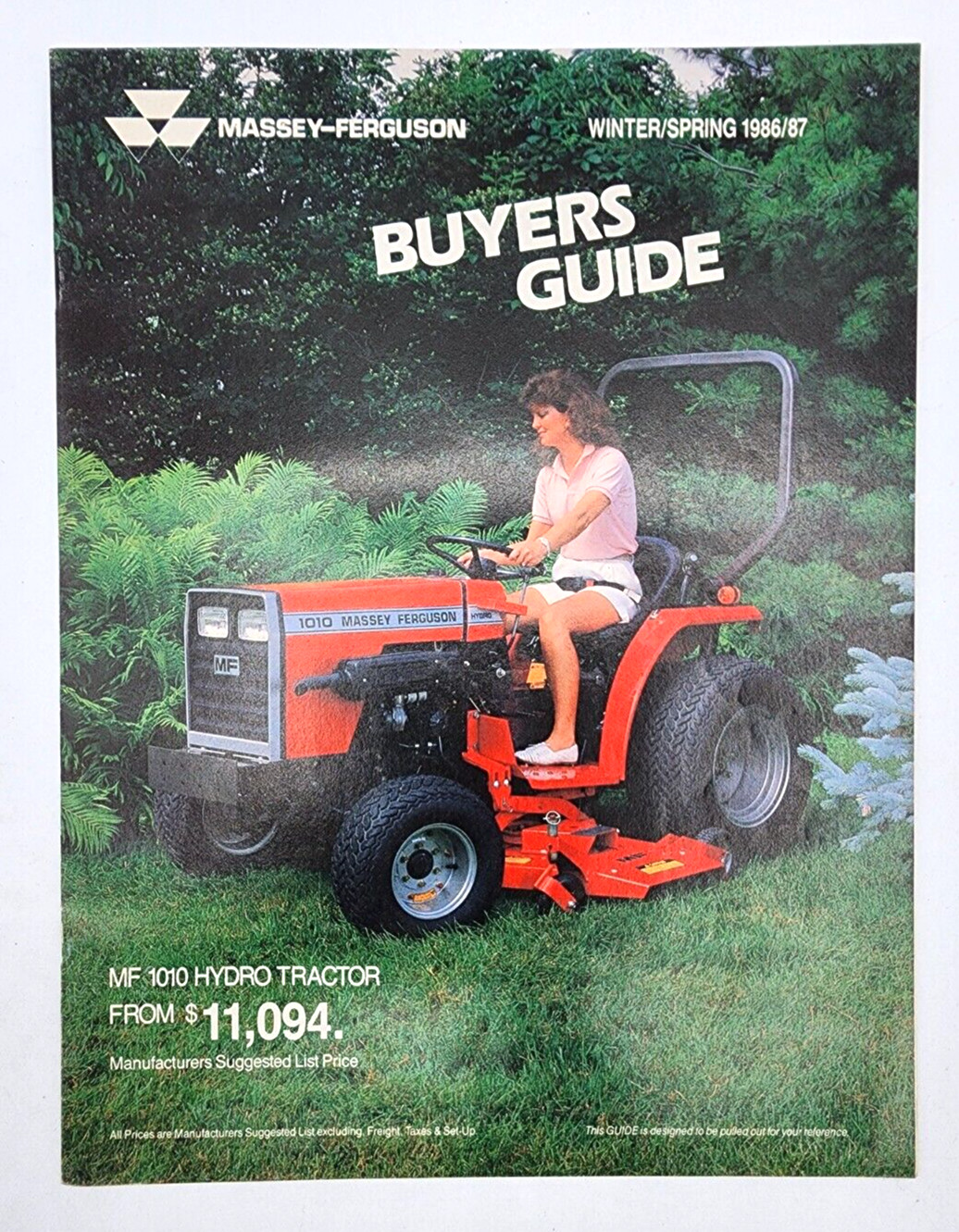 Massey Ferguson Buyers Guide Tractors Implements Sales Showroom Brochure 12pgs