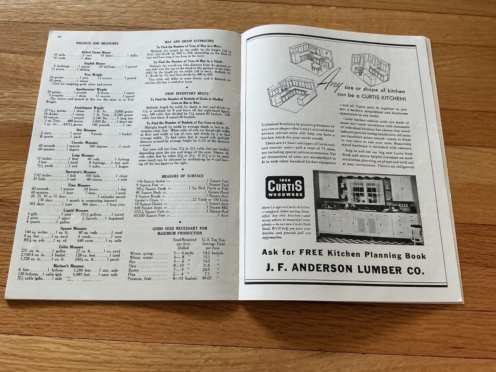 1949 Farm Acct. Record Book – J. F. Anderson Lumber Co. Minnesota, Iowa, Dakotas