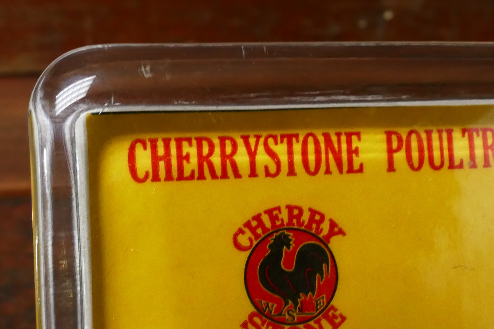 RARE Vintage 1960s Cherrystone Poultry Grit New Ulm Minnesota Glass Paper Weight