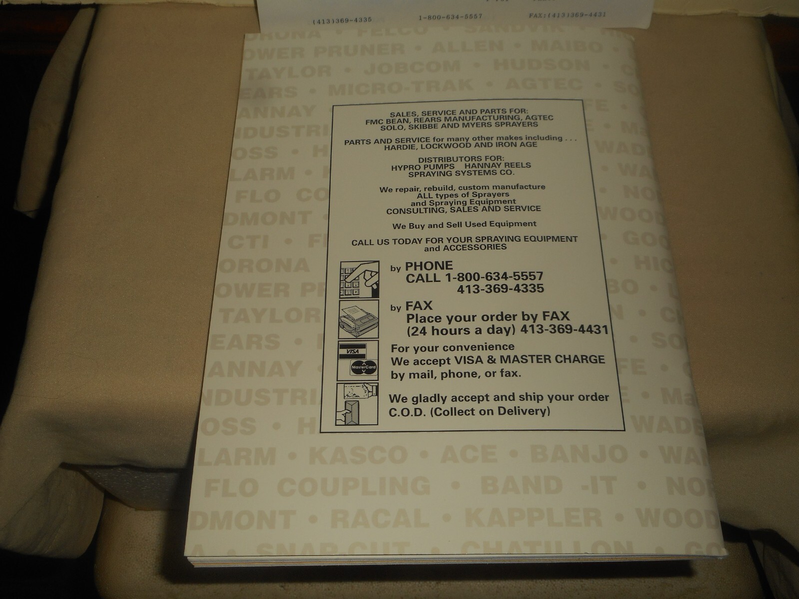 ORCHARD Equipment & Supply Co. 1992 MASTER CATALOG #4 & Rate Sheet APPLE FARMING