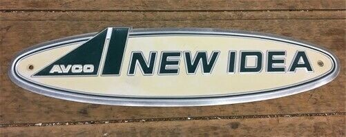 Avco New Idea Sign, Vintage Aluminum Advertising Sign, Farm Implement Sign a