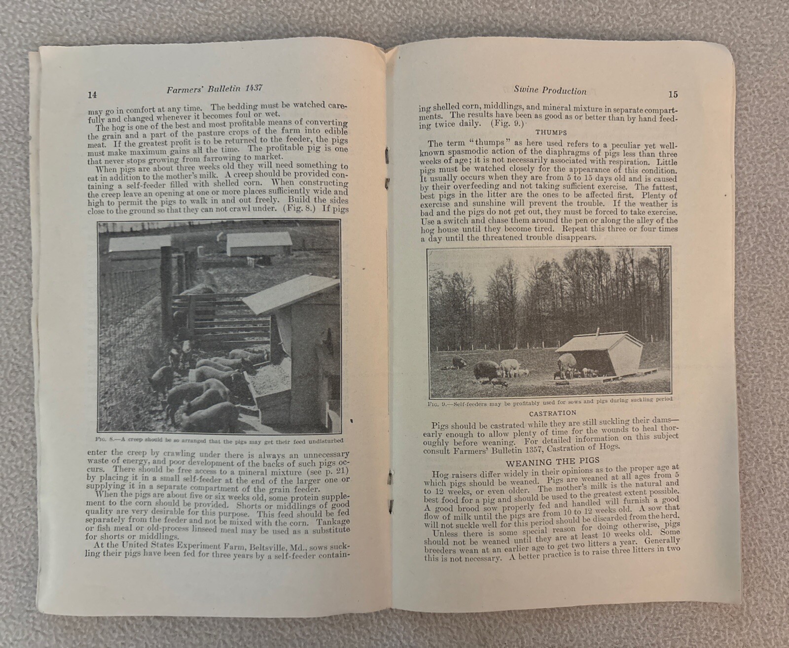 Two U.S.D.A. Famers&rsquo; Bulletins Marketing Poultry 1931 & Swine Production 1928