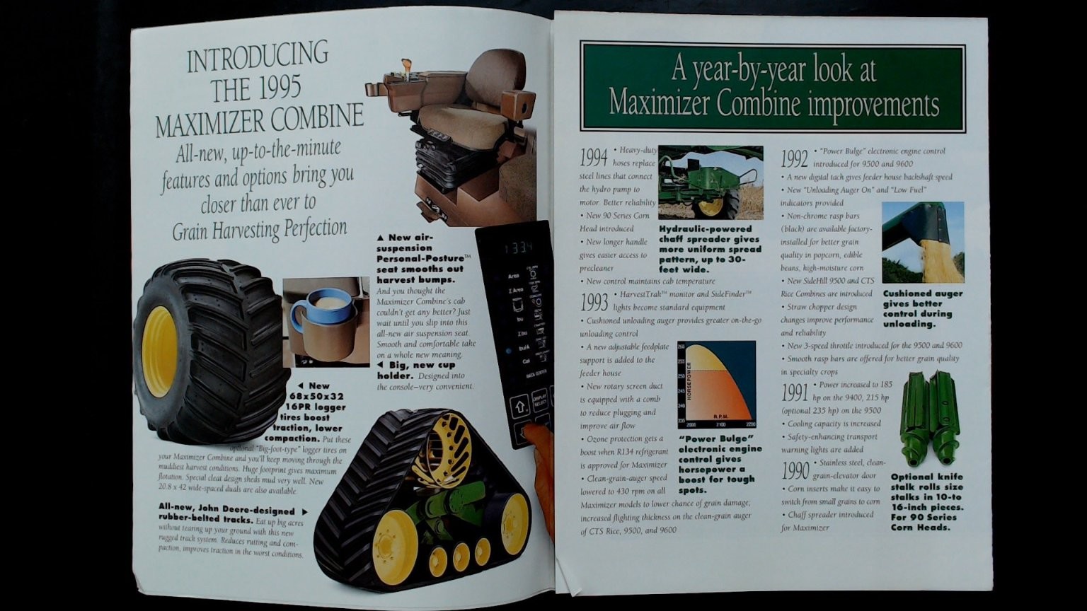 John Deere 9600 Maximizer Combine 1995 Brochure Agricultural Tractor