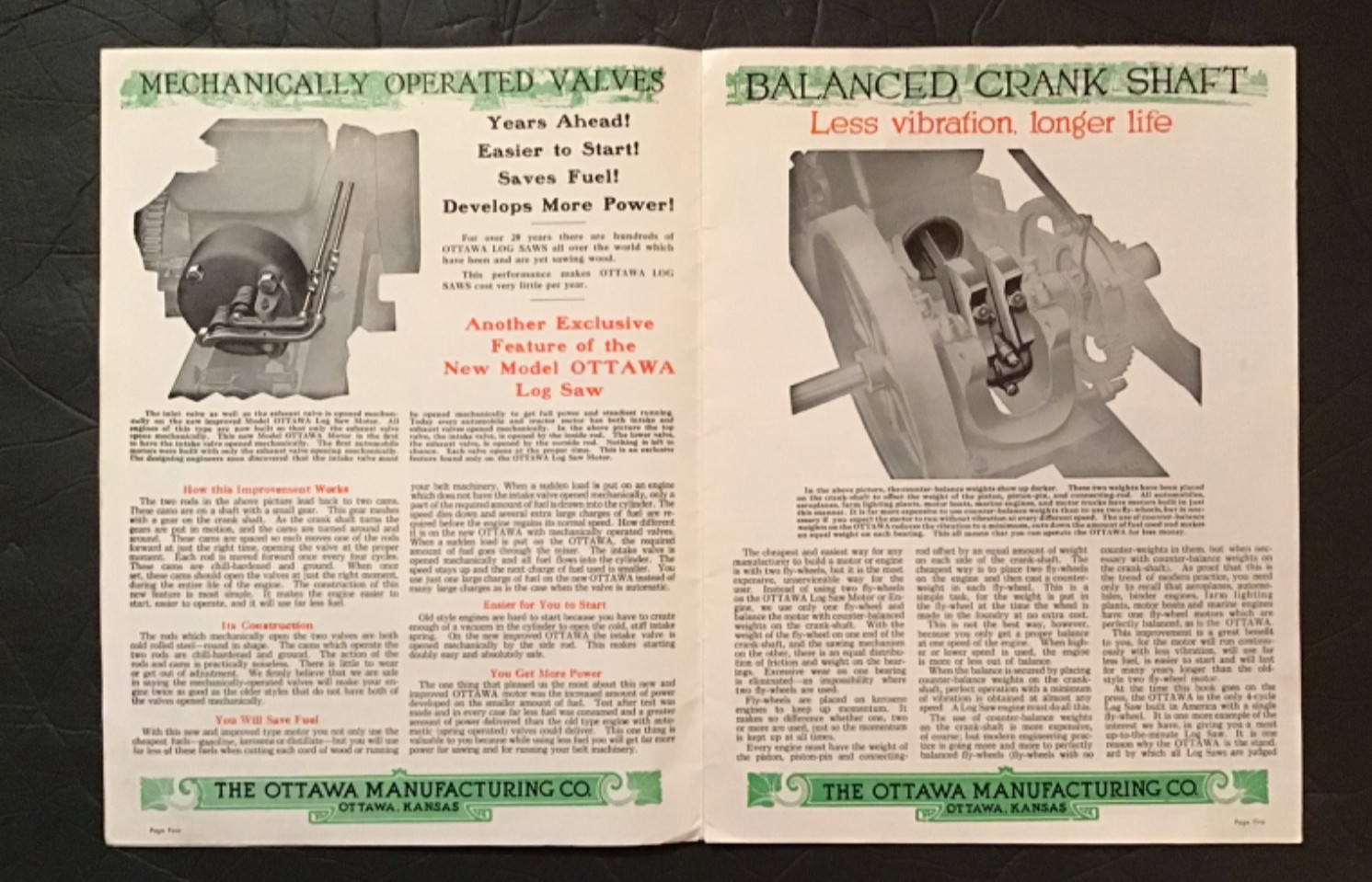 CIRCA 1920S OTTAWA SAW SALES CATALOG, OTTAWA, KANSAS