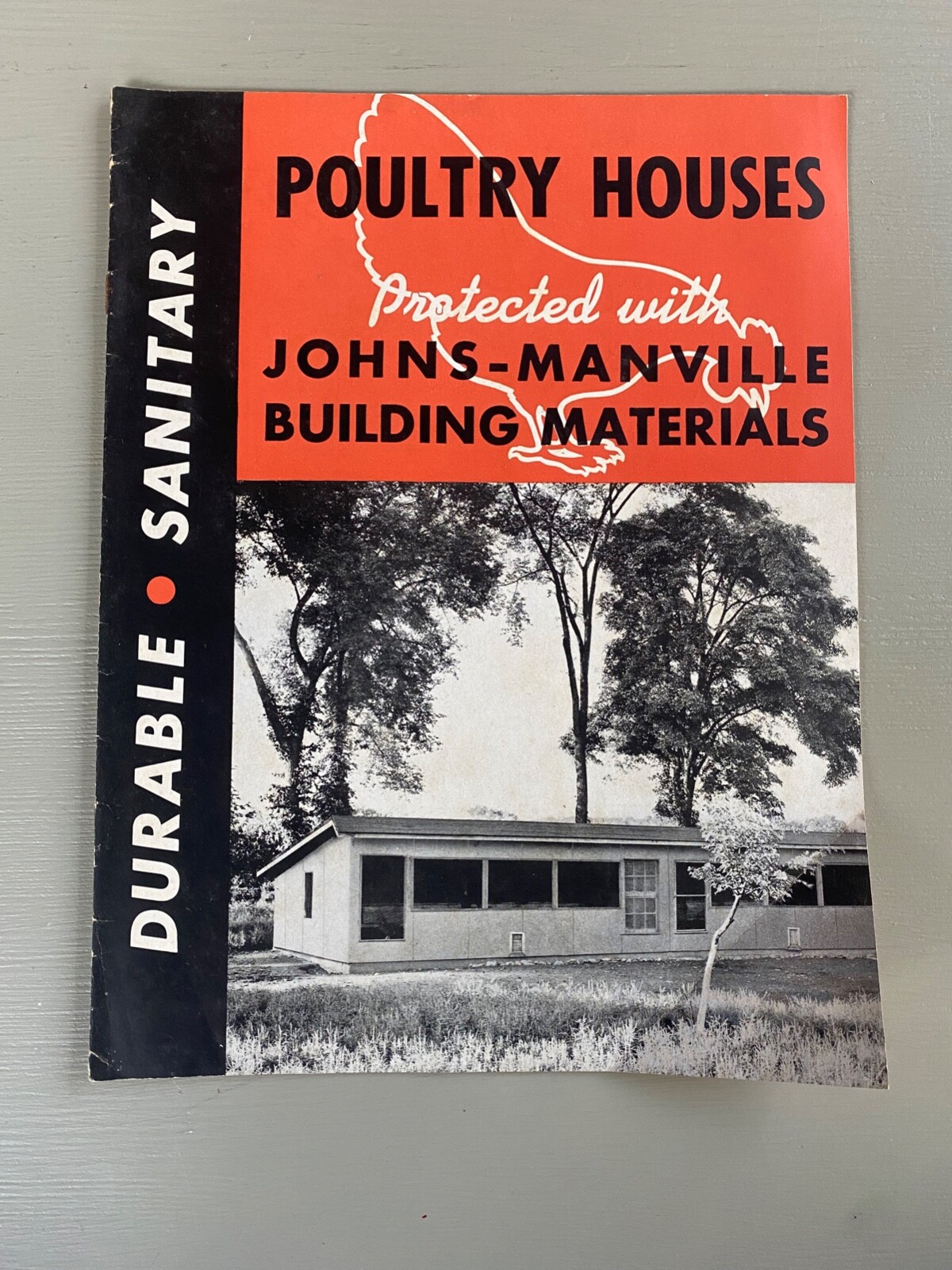 Vintage Johns-Manville Poultry House Building Materials Asbestos Siding Brochure