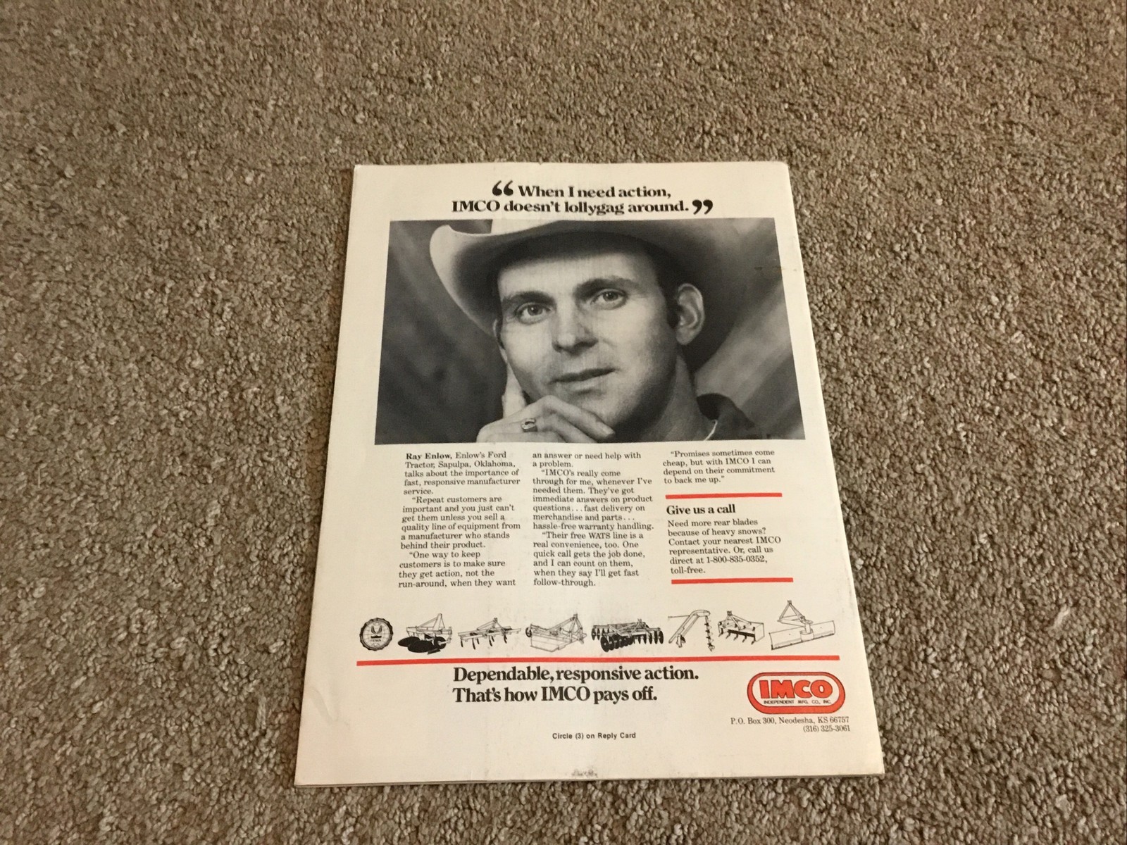Implement & Tractor Magazine February 7, 1981 Farming Agriculture Vintage Ads J