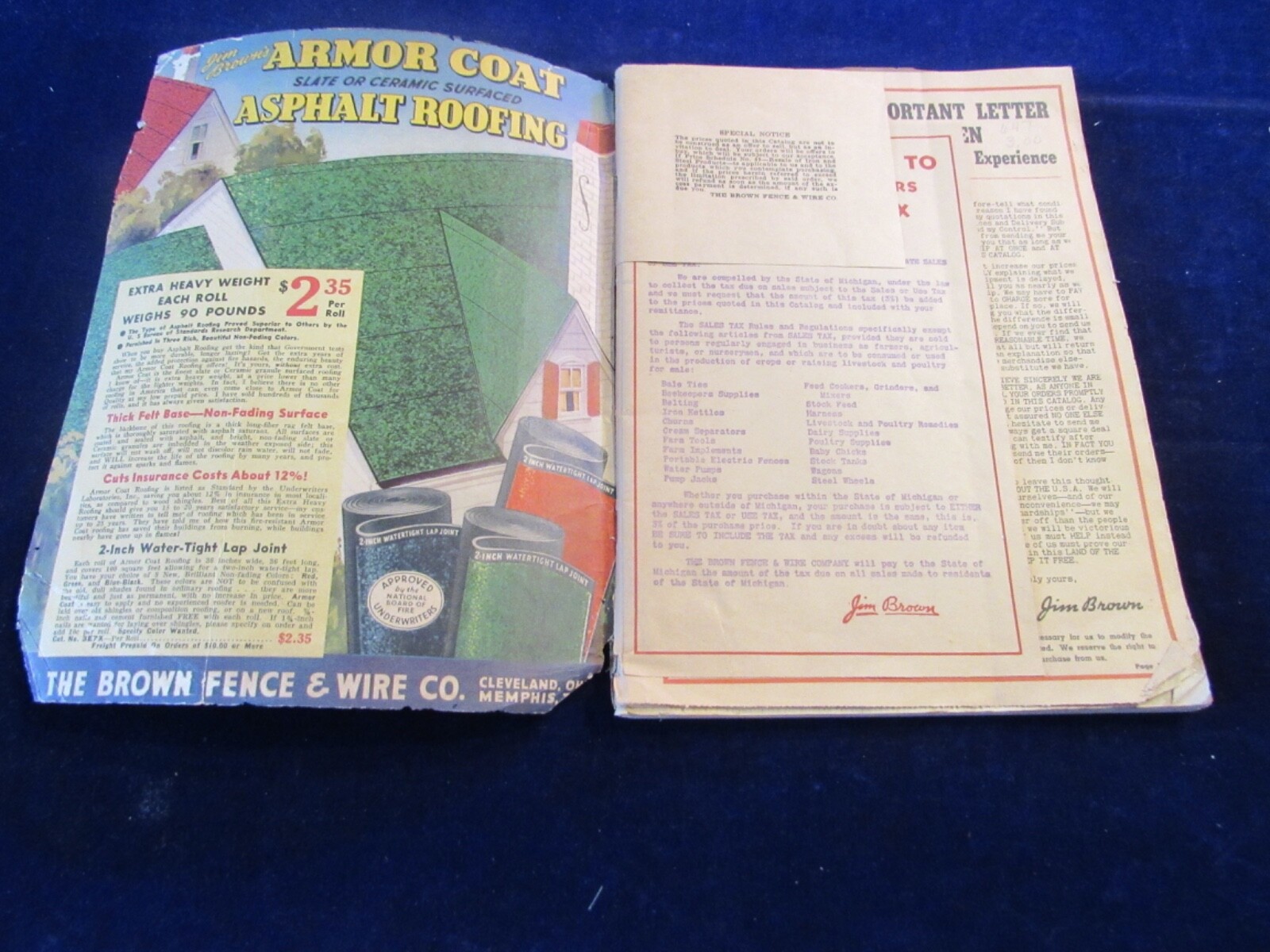 1942 Brown Fence & Wire Catalog Spring Summer Cleveland 132p Tackle Farming C203