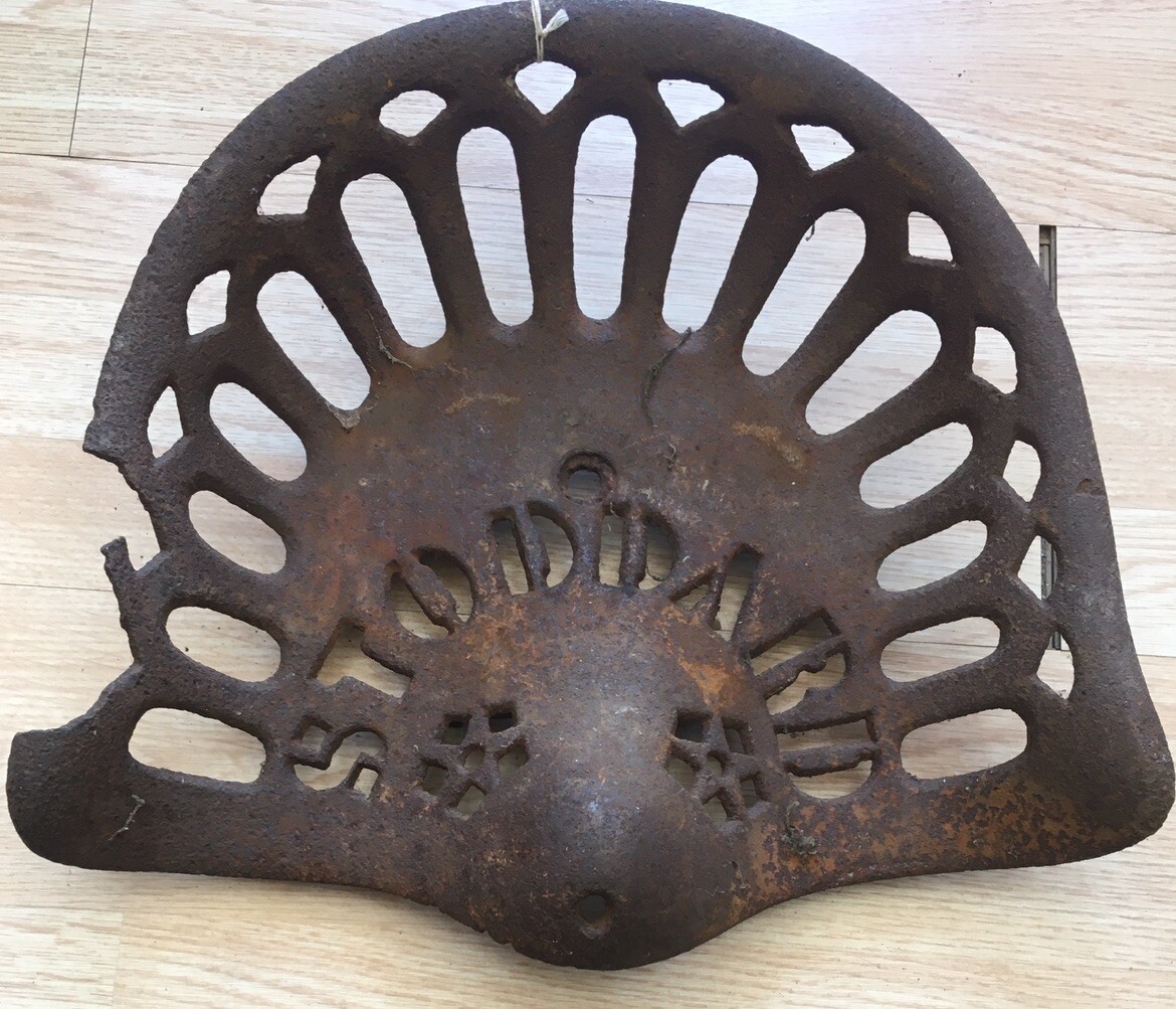 Vintage Stoddard Cast Iron Tractor Seat Antique Farm Tools Equipment