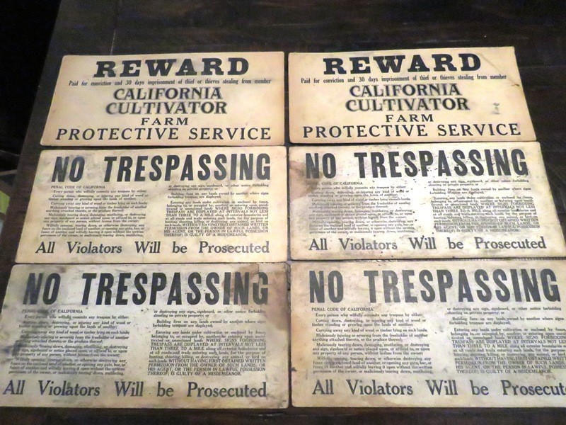 2 California Cultivator Farm Protective Serice Signs & 4 No trespassing signs