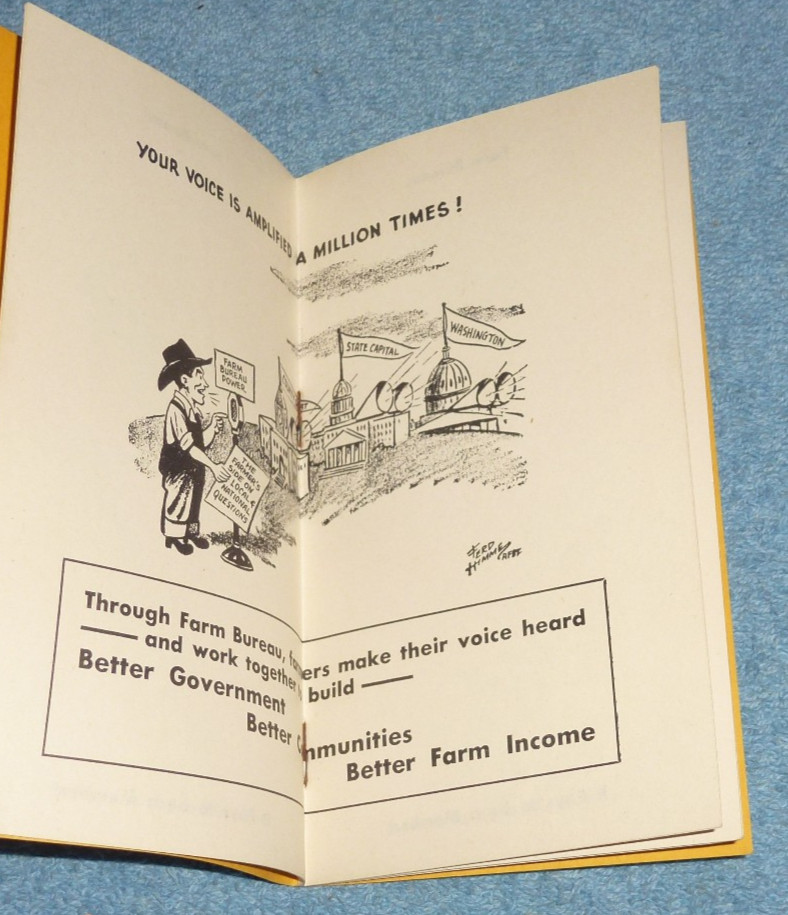 Vtg 1940s Ohio Farm Bureau Agricultural Advertising Pocket Notepad Book Unused