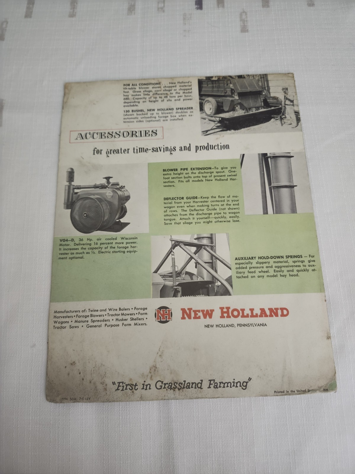 New Holland Forage Harvester Brochure Advertising 1954?