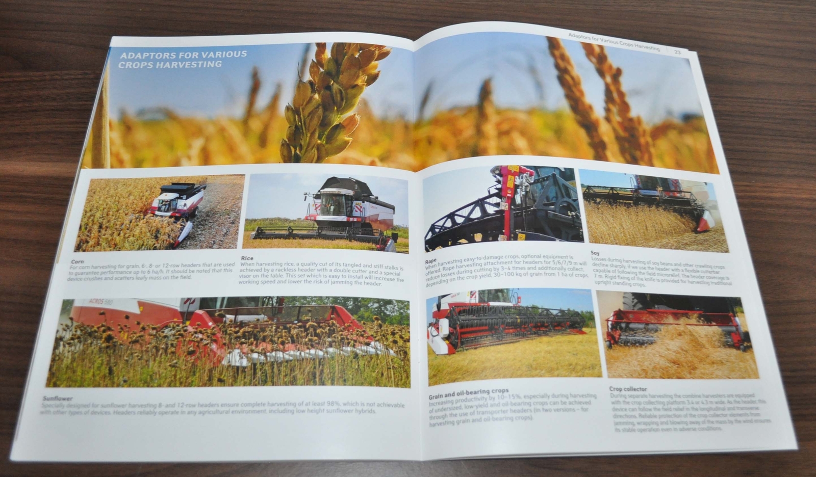 Rostselmash Grain Harvesting Machinery 2015 Agriculture Russia Brochure Prospekt
