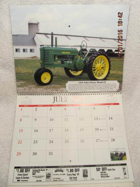 Vintage American Tractors 2001 Calendar W/Full-Page Color Photos by Rural King