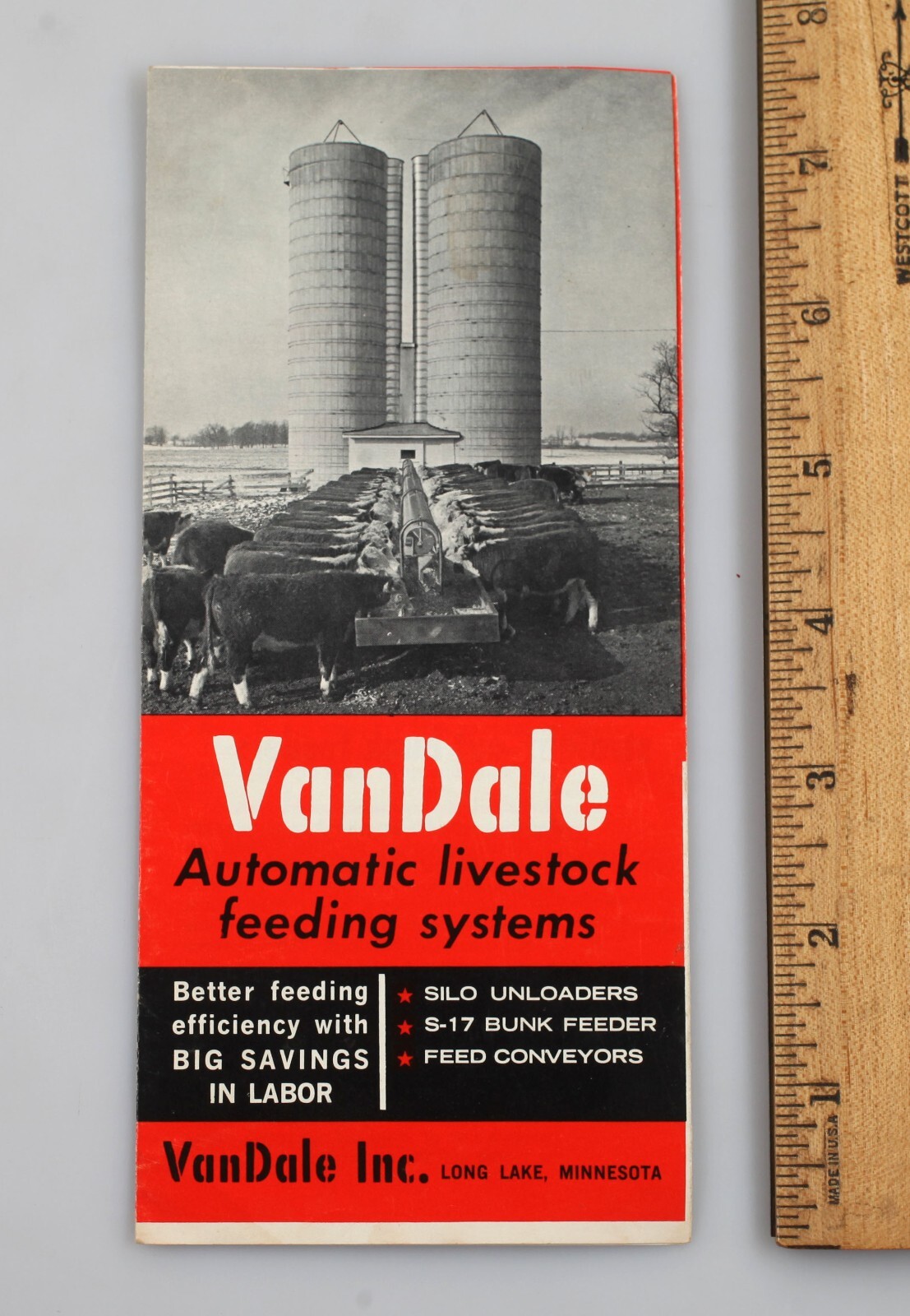 Vintage VanDale Automatic Livestock Feeding Systems Brochure Long Lake MN