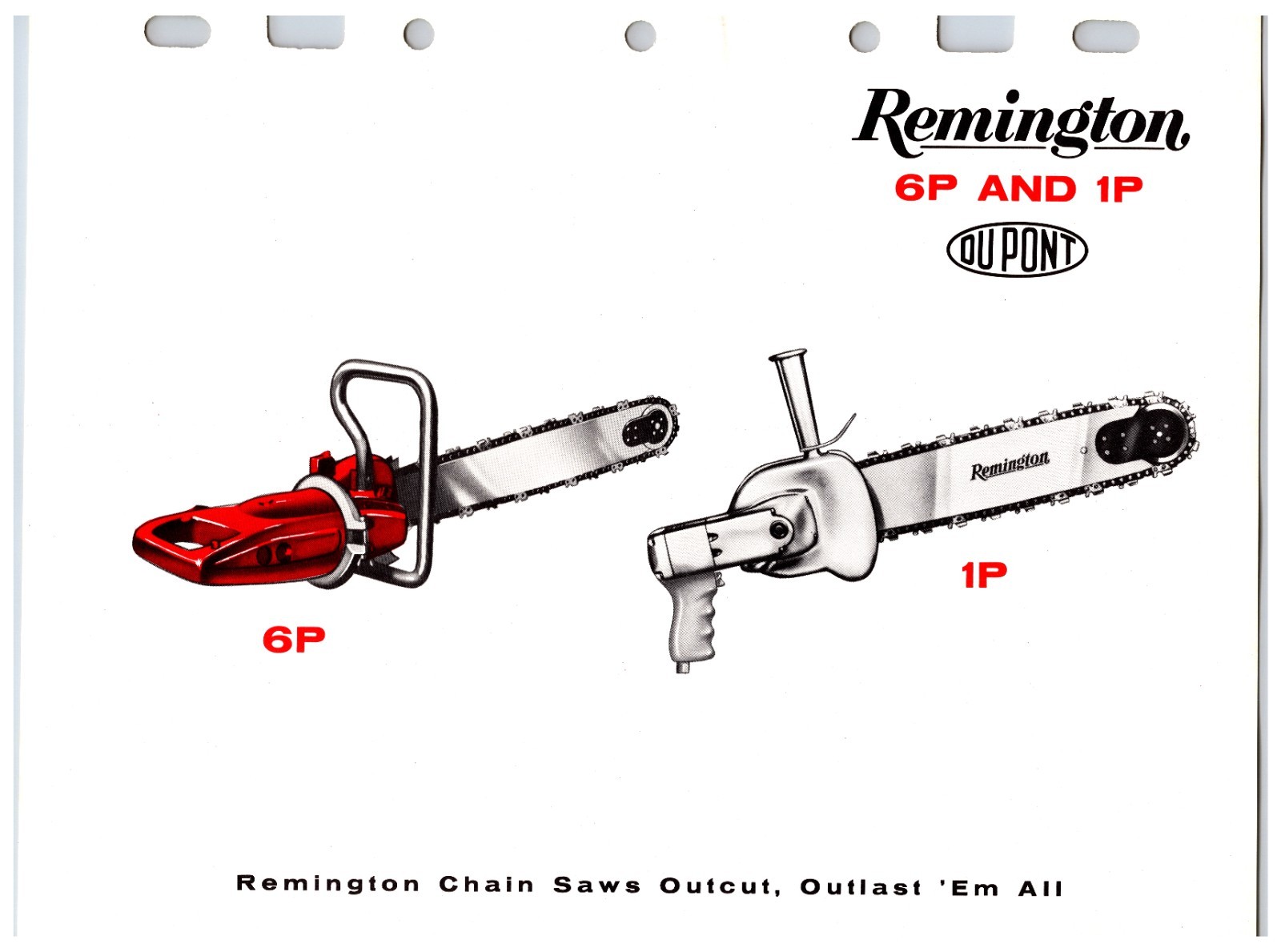Original Remington Electric Chainsaws Sales Sheet (Model – 6P & 1P) Info Sheet