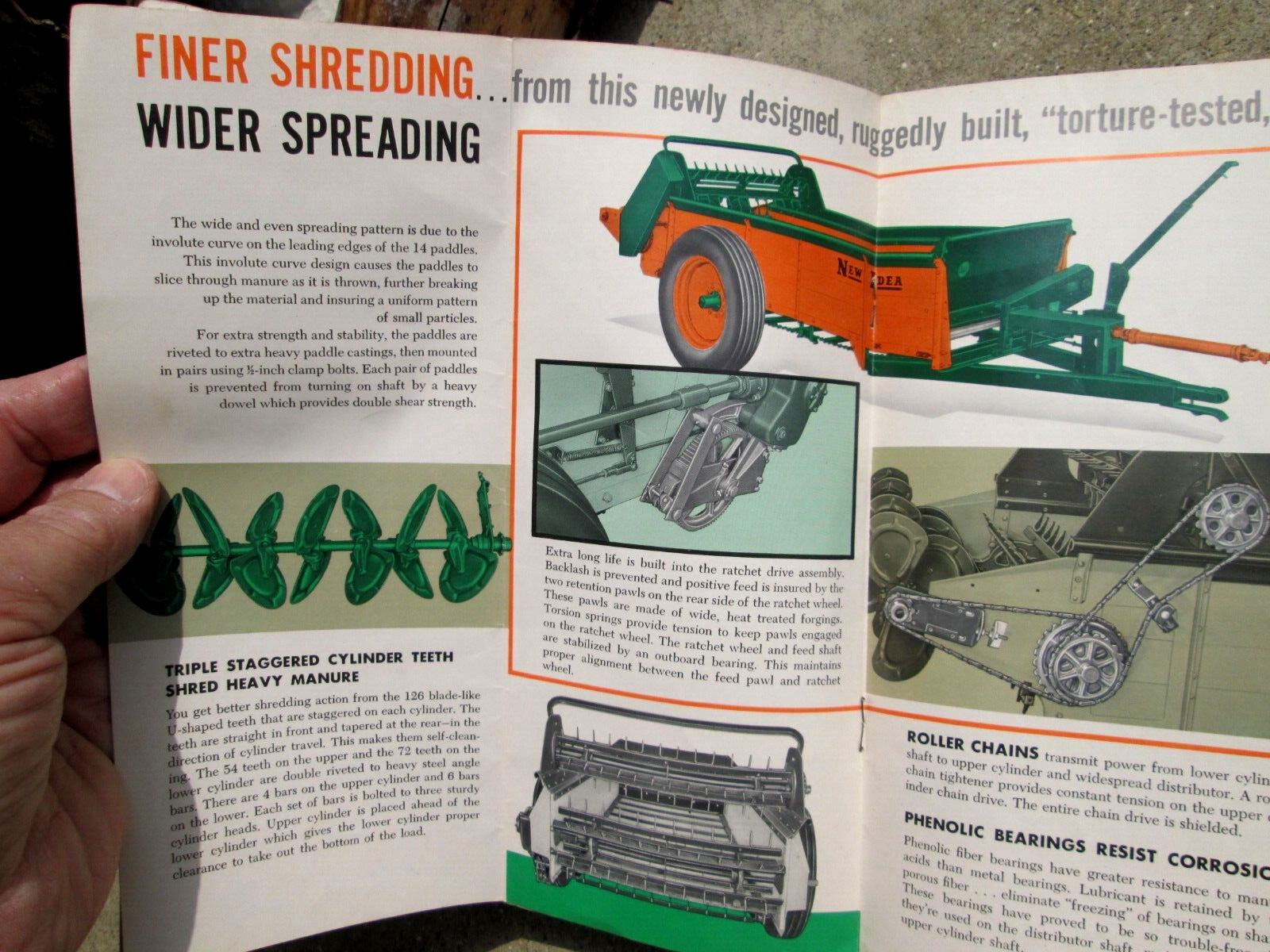 Vintage New Idea 145 Bu. Capacity MANURE SPREADER No. 201 PTO Sale Brochure