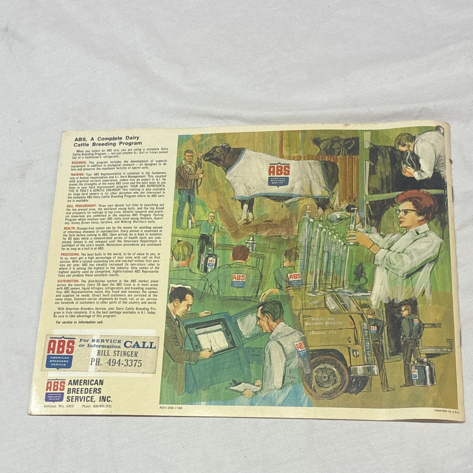 ABS American Breeders Service 1969 Sire Directory Dairy Cattle Breeding Booklet