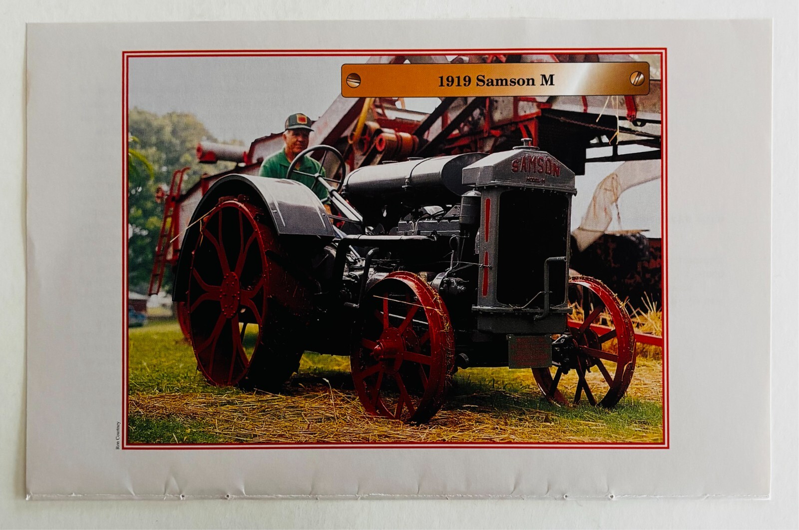 1919 Samson M Antique Tractor 1970-80s Book Print Agriculture Farming C80A