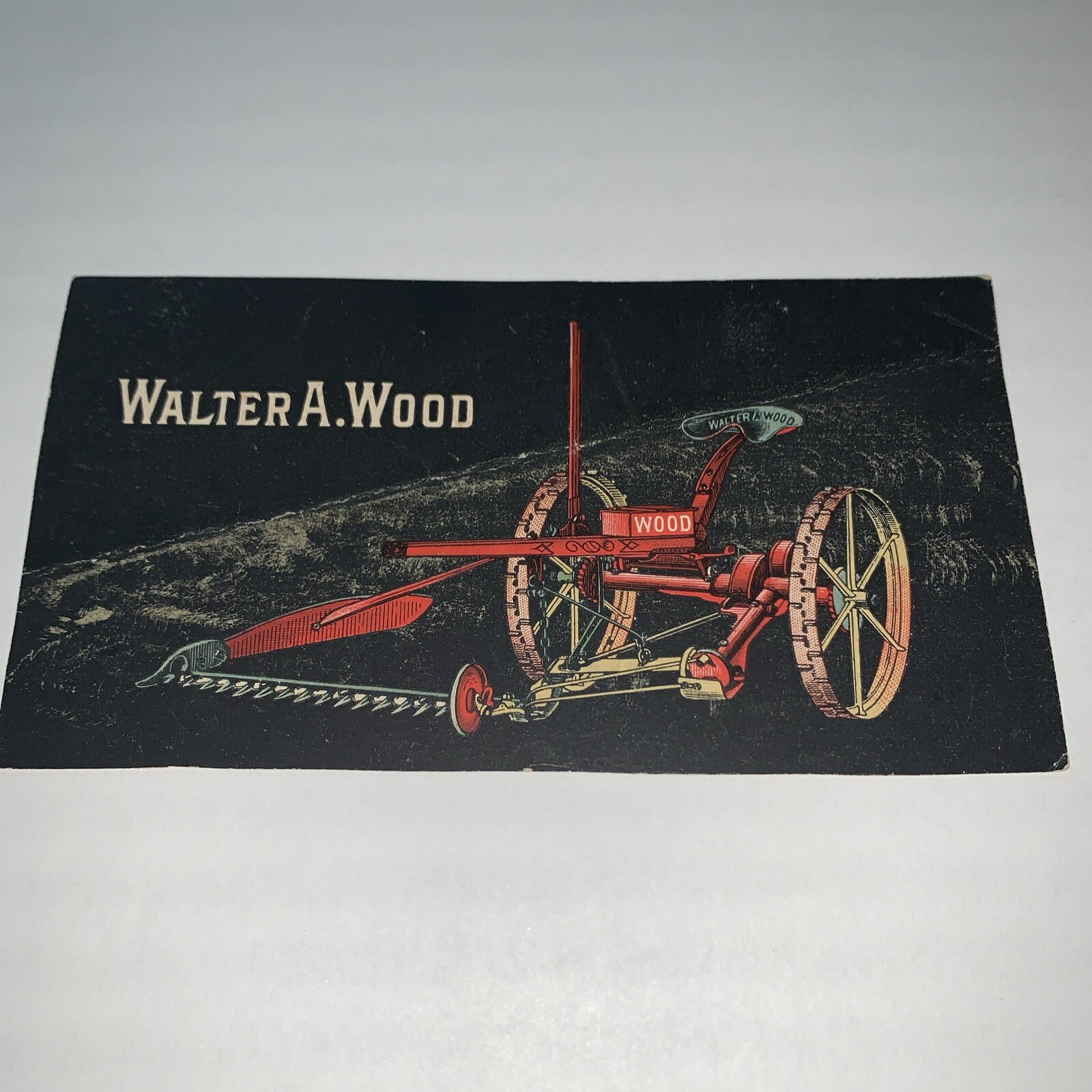 Vintage Advertising Card Walter A Wood Enclosed Gear Mower Chicago Illinois