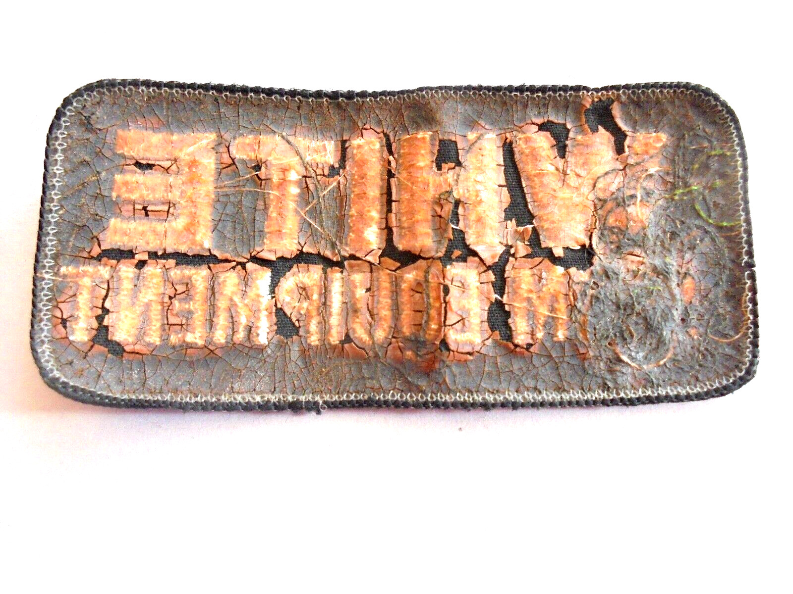 Vintage White Farm Equipment Advertising Cloth