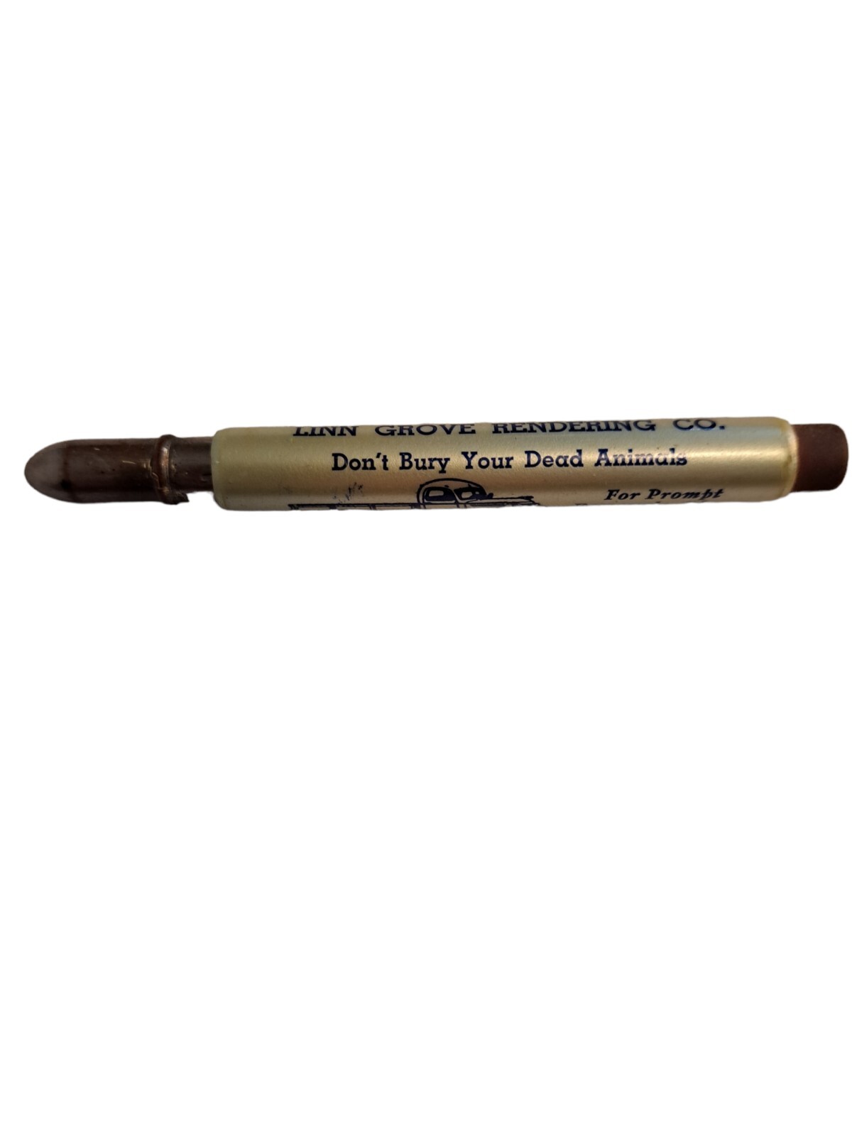 Linn Grove Rendering Co IA Dont Bury Your Dead Animals Bullet Pencil Advertising