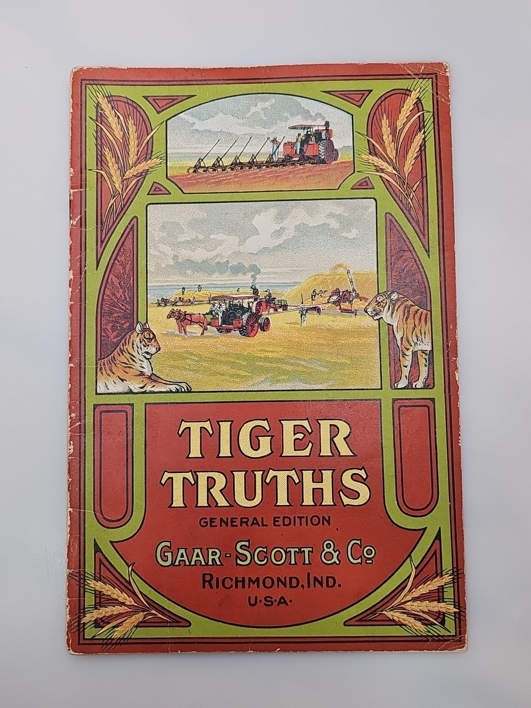 Gaar Scott Engine Tiger Truths Thresher Catalog Richmond INDIANA RARE HISTORY