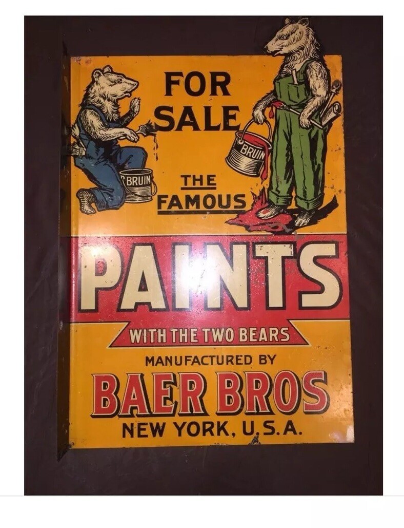 Antique ~ Rare ~ John Baer&rsquo;s ~ Enamel Oil ~ “It Wears” ~ 1 Qt. Tin ~ New York