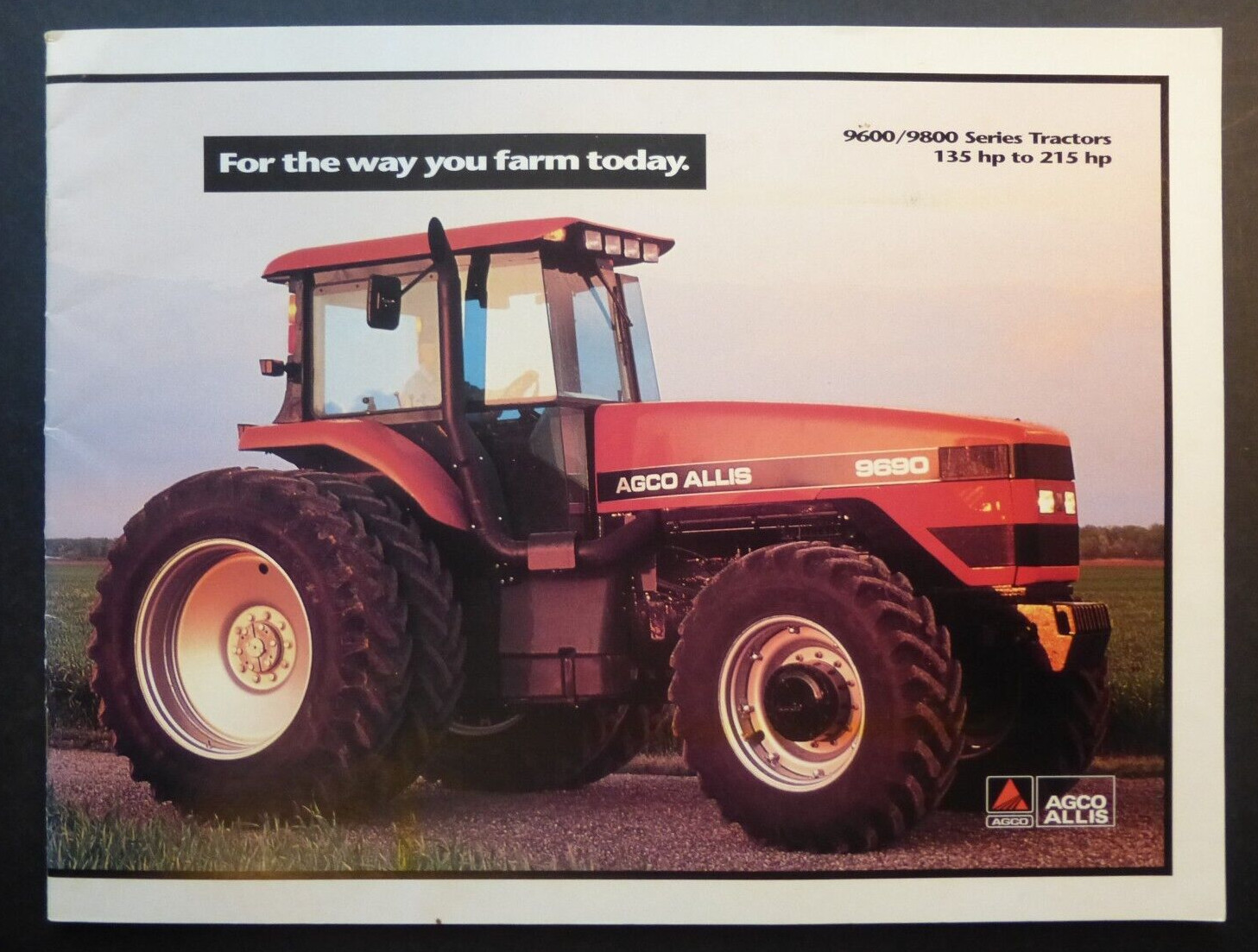 VTG Ad Sales Brochure Catalog Deutz-Allis Agco Allis 9600 9800 Series Tractors