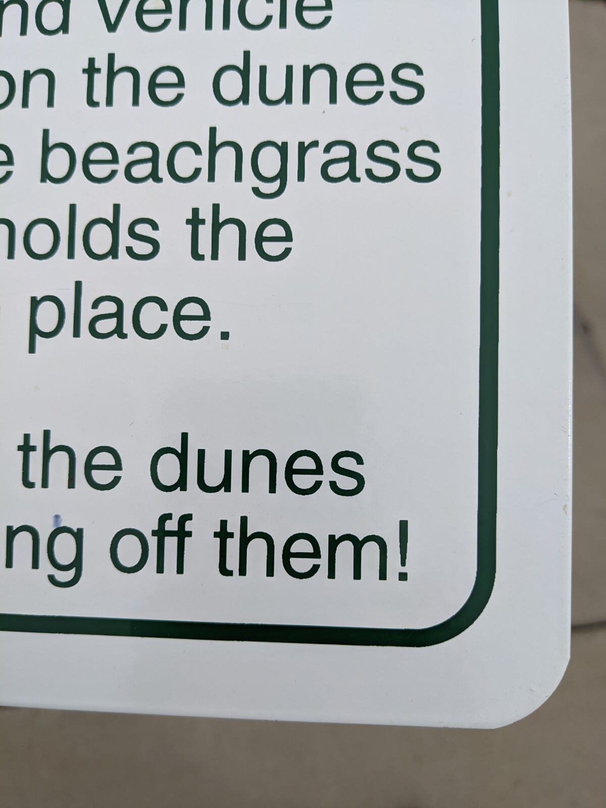 Rare Vintage Dunes Are Fragile Protect The Dunes Porcelain/Enamel Sign